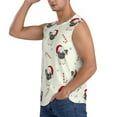 thumbnail image 3 of Haiem Men's Christmas Pug Dog Print Tank Tops Summer Sleeveless Cut Off Workout T-Shirts Fitness Vest Athletic Undershirts-XX-Large, 3 of 8
