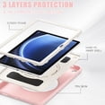 thumbnail image 3 of Allytechgroup Galaxy Tab A9+ Case SM-X210 X215 X216 11 Inch, Rotating Stand Heavy Duty Shockpoof Kids Friendly Drop Proof TPU PC Back Case Cover for Samsung Galaxy Tab A9 Plus 11", Cherryblossomspink, 3 of 11
