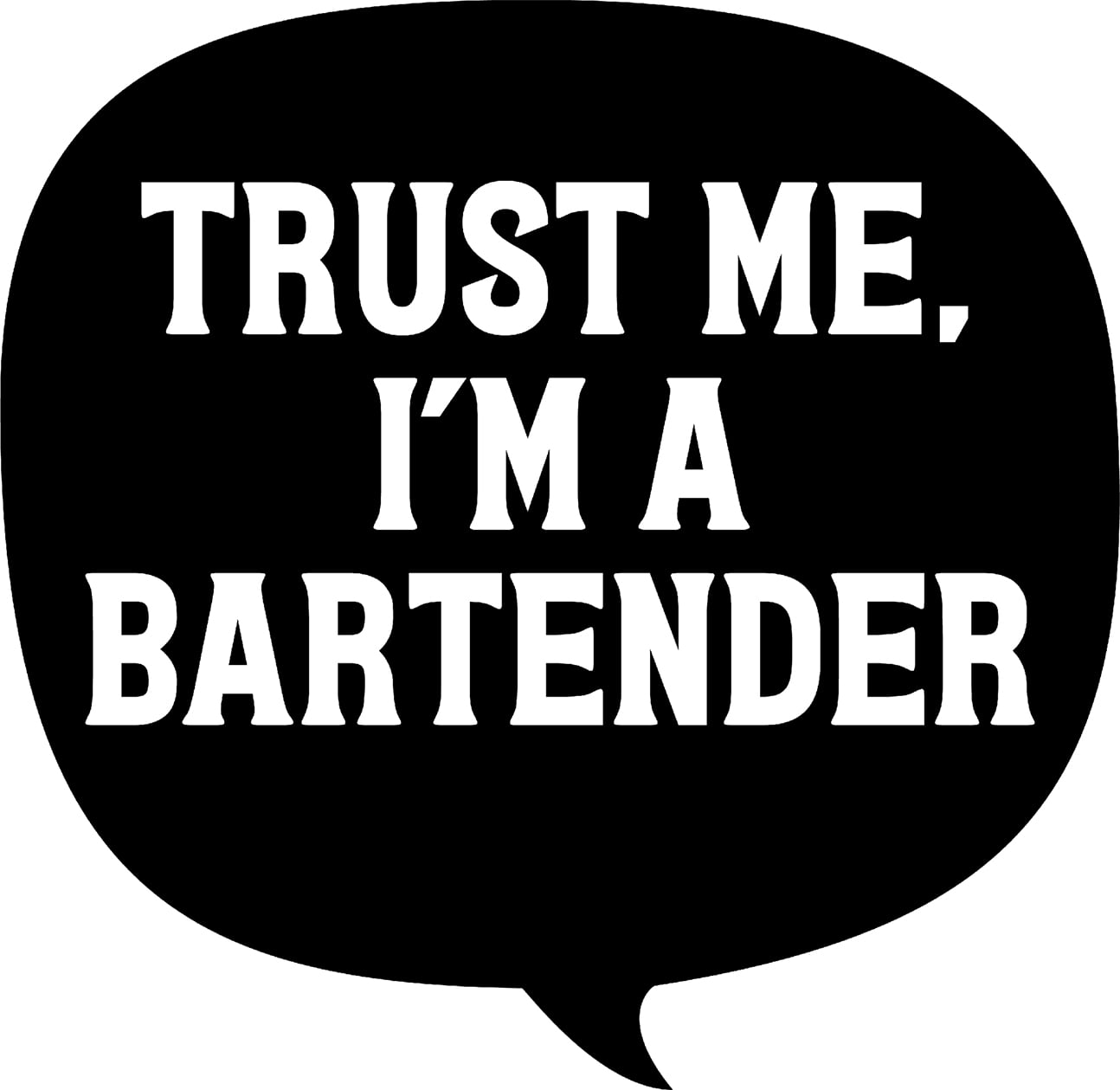 Trust Me, Im A Bartender Quote Funny Drinking Alcohol Job Wall Decals for  Walls Peel and Stick wall art murals Black Small 8 Inch 