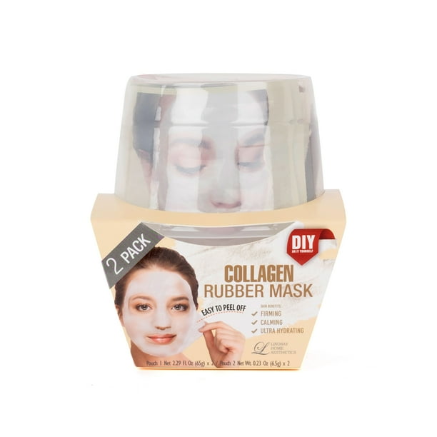 Lindsay Home Aesthetics 2 Pack Collagen Rubber Mask 5.04 oz - Walmart.com