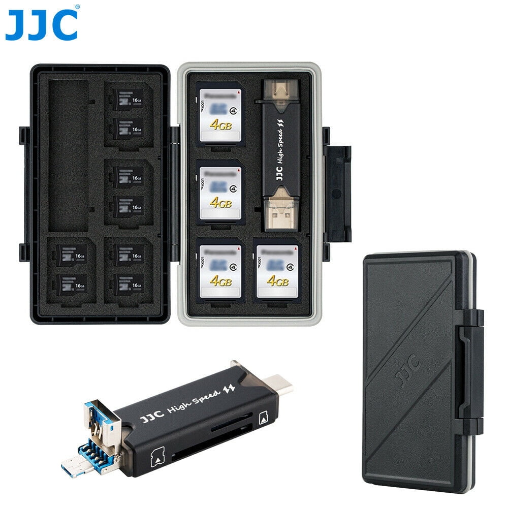 JJC Multi-Function Battery and Memory Case fits 1 x Battery and 1 x SD 2 Micro SD Cards