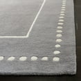 thumbnail image 3 of SAFAVIEH Bella Danita Plain Dotted Bordered Wool Area Rug, Silver/Ivory, 8' x 10', 3 of 12