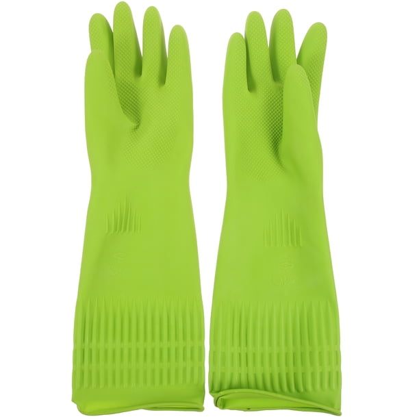 GOOHOCHY 1 par de guantes para lavar platos, guantes largos, guantes de limpieza reutilizables, guantes de cocina