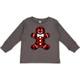 thumbnail image 3 of Inktastic Buffalo Plaid Gingerbread Man Boys or Girls Long Sleeve Toddler T-Shirt, 3 of 5