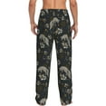 thumbnail image 3 of Picia Vintage Moon with Plants and Fox Mens Soft Woven Cotton Elastic Waistband Sleep Pajama Pant Lounge Sleep Pant With Pockets And Drawstring-X-Large, 3 of 9