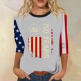 thumbnail image 2 of Trgacdwlo 1776-2026 USA 250th Anniversary Shirt Flag Stars Print 4th of July Shirts for Women Freedom Independence Day Red White and Blue Women Graphic T Shirts Gray XXL, 2 of 6