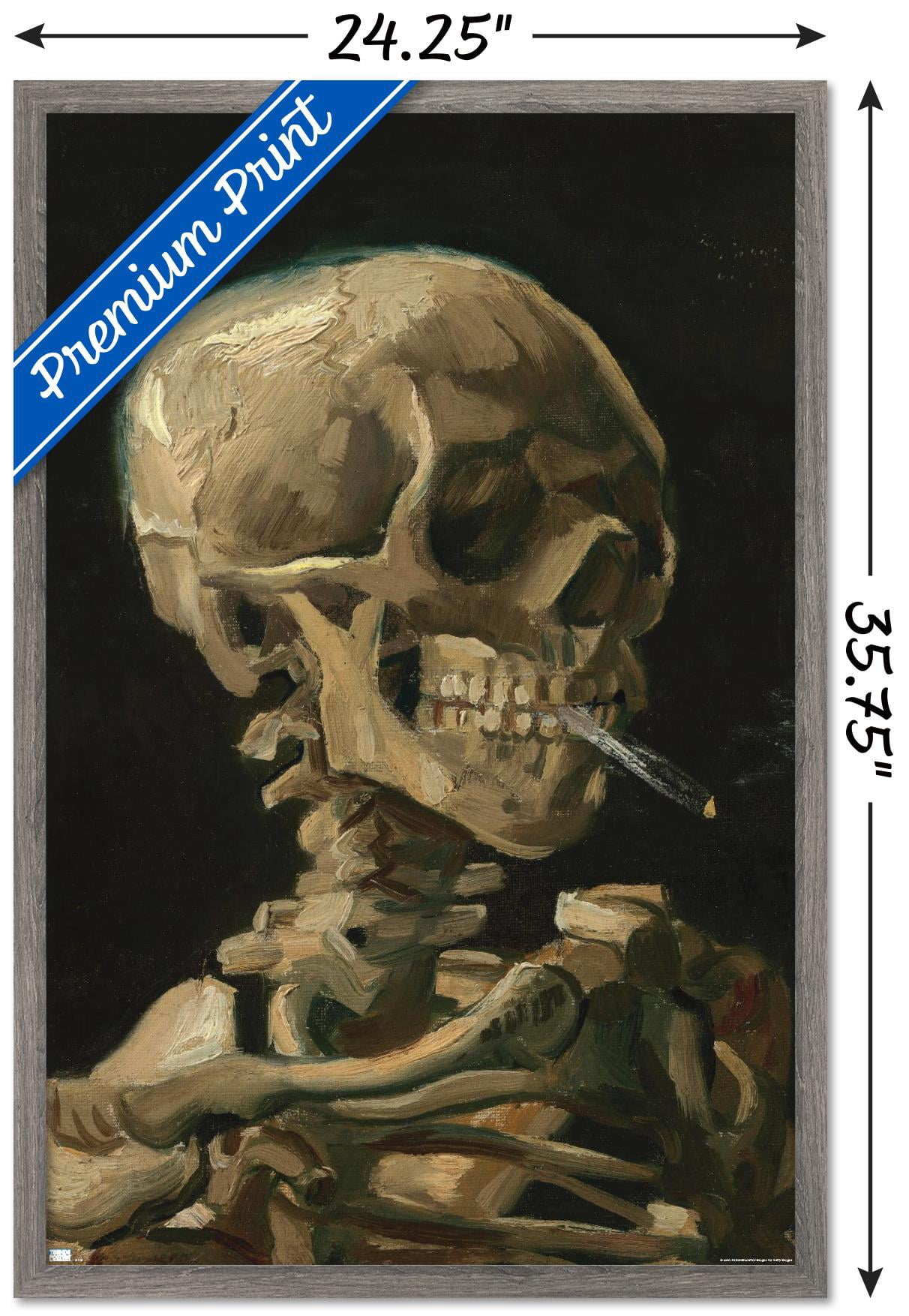 skull smoking cigarette painting OF A SKELETON WITH BURNING HEAD 1885 BY VAN GOGH REPRO During his time at art school Skull with Burning Cigarette Painting