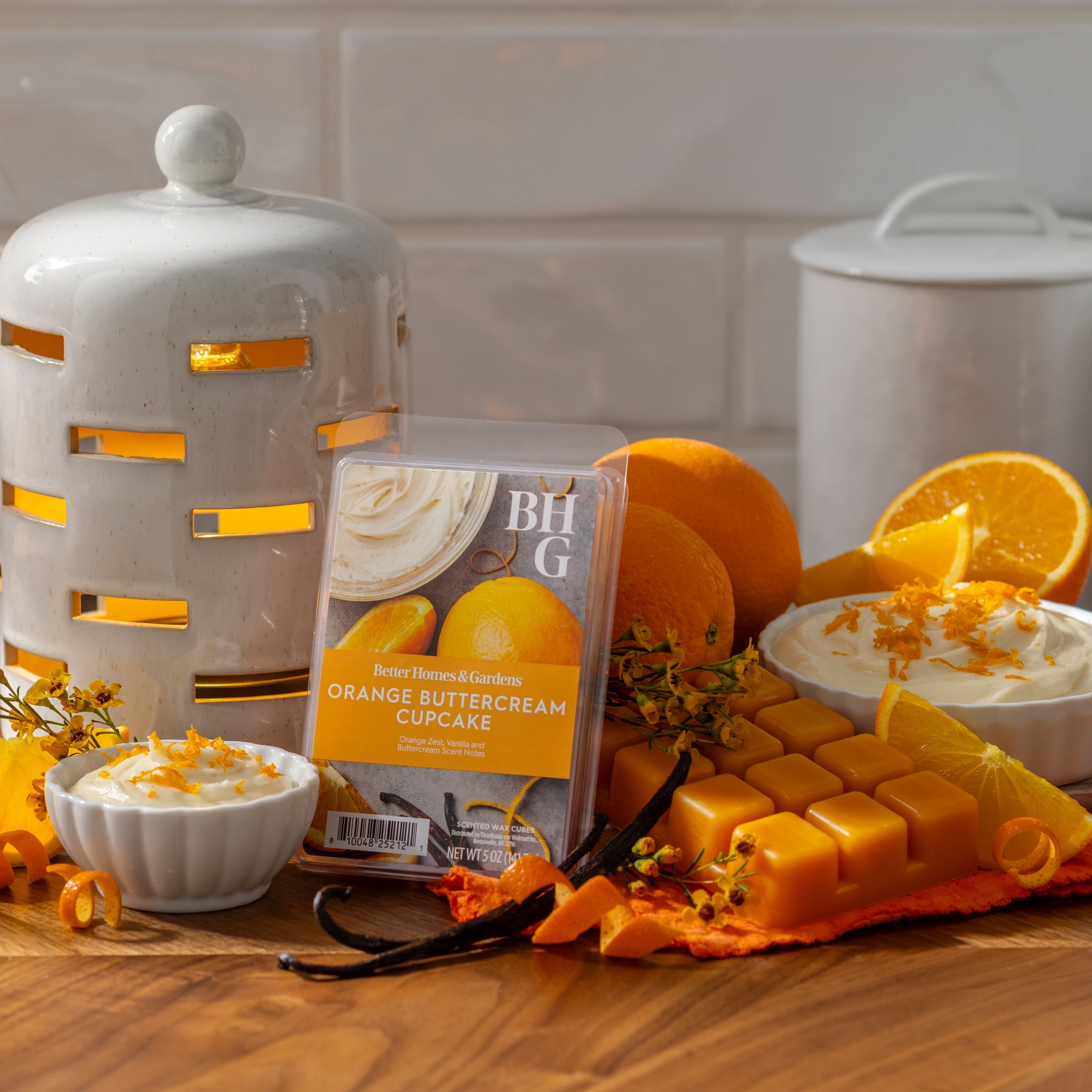 Better Homes & Gardens Orange Buttercream Cupcake Scented Wax