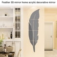 thumbnail image 4 of Billuyoard Pegatina de pared de espejo 3D, calcomanía de pared de plumas impermeable, arte para sala de estar, dormitorio, decoración del hogar, Decoración del hogar 4# Billuyoard HA002133-12, 4 of 6