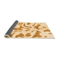 thumbnail image 2 of Ahgly Company Indoor Round Abstract Orange Modern Area Rugs, 3' Round, 2 of 4