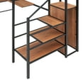 thumbnail image 6 of Loft Bed Twin Size with Desk, Twin Loft Bed with 14" Full Length Guardrail & 3 Steps Storage Staircase, Built-in Wardrobe, Heavy Duty Metal Loft Bed Twin, Twin Size Loft Bed for Teens, Adults, Black, 6 of 9