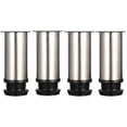 thumbnail image 1 of 4 patas ajustables: altura 120 mm, patas gruesas para muebles, altura ajustable 0-15 mm, patas de mesa, patas para muebles, acero inoxidable cepillado - tornillos de acero inoxidable incluidos, 1 of 5