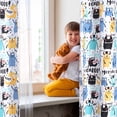 thumbnail image 3 of PiccoCasa Window Curtain Panels Set of 2 for Kids'Bedroom, 42"x63", Monster Pattern, 3 of 7