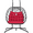 Dark Gray+Red, variant on LEGAHOME 2-Person Wicker Egg Chair, Double Rattan Egg Chair with Stand and Removable Cushion, Outdoor Indoor Swing Hammock Chair Hanging Basket Chair for Patio Balcony Porch, Light Gray