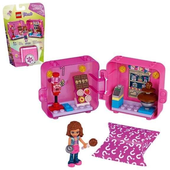 LEGO Friends Olivia’s Shopping Play Cube 41407 Building Kit; Candy Store Fun Toy That Includes 1 Candy Store Mini-doll (47 Pieces)