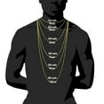 thumbnail image 6 of Cipaher Cuban Link Chain Golden Silver Necklace Set for Men Hip Hop Jewelry Accessories, 6 of 6