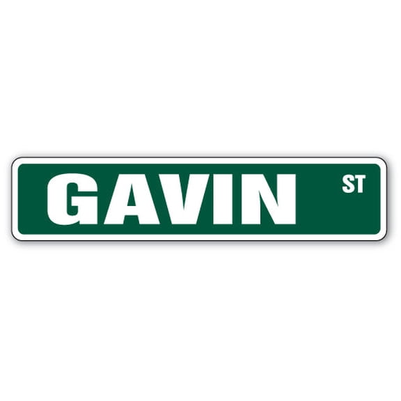 GAVIN Street Sign Childrens Name Room Sign | Indoor/Outdoor |  36" Wide