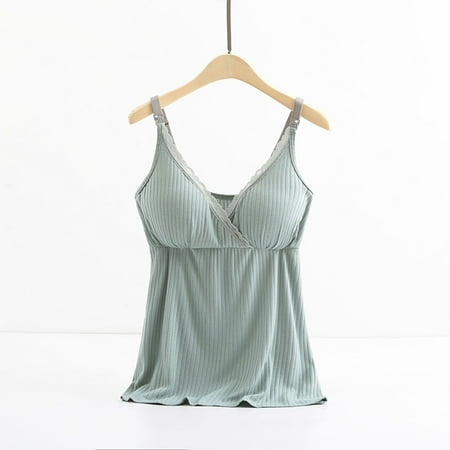 

Giligiliso Clearance Maternity Clothes for Women Women S Round-Neck Solid Color Sleeveless Breast Feeding Pregnant Nursing Women Cami Tank Tops T-Shirt