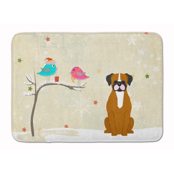Christmas Presents Flashy Fawn Boxer Machine Washable Memory Foam Mat
