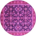 thumbnail image 1 of Ahgly Company Indoor Round Oriental Pink Industrial Area Rugs, 6' Round, 1 of 4