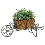Cocoa-Lined Wheelbarrow Plant Stand