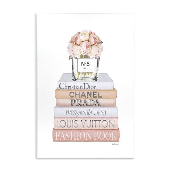 Stupell Industries Shabby Chic Delicate Pink Roses on Books Wall Plaque Art, 10 x 15, by Amanda Greenwood
