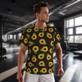 thumbnail image 3 of Wukai Sunflowers Print Men's Short-Sleeved Mesh T-Shirt,Quick-Dry Short Sleeve Workout T-Shirt-4X-Large, 3 of 8