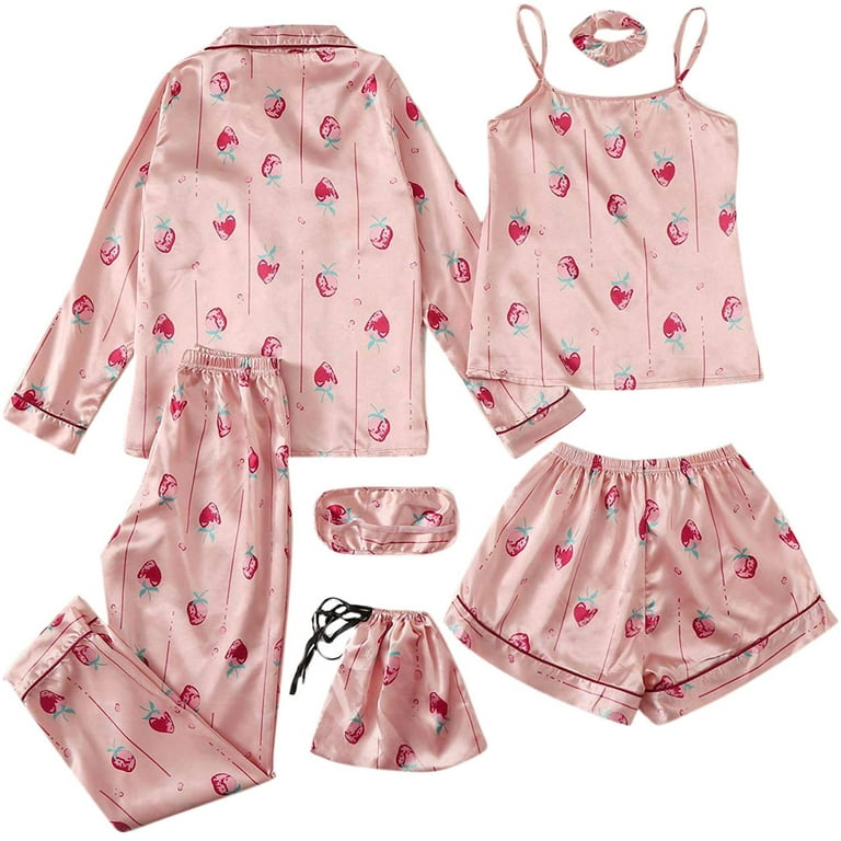 Shein 7 piece pajama set hot sale