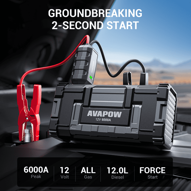 TREKURE 6000A Jump Starter With Air Compressor 160PSI, 45W Charging Car