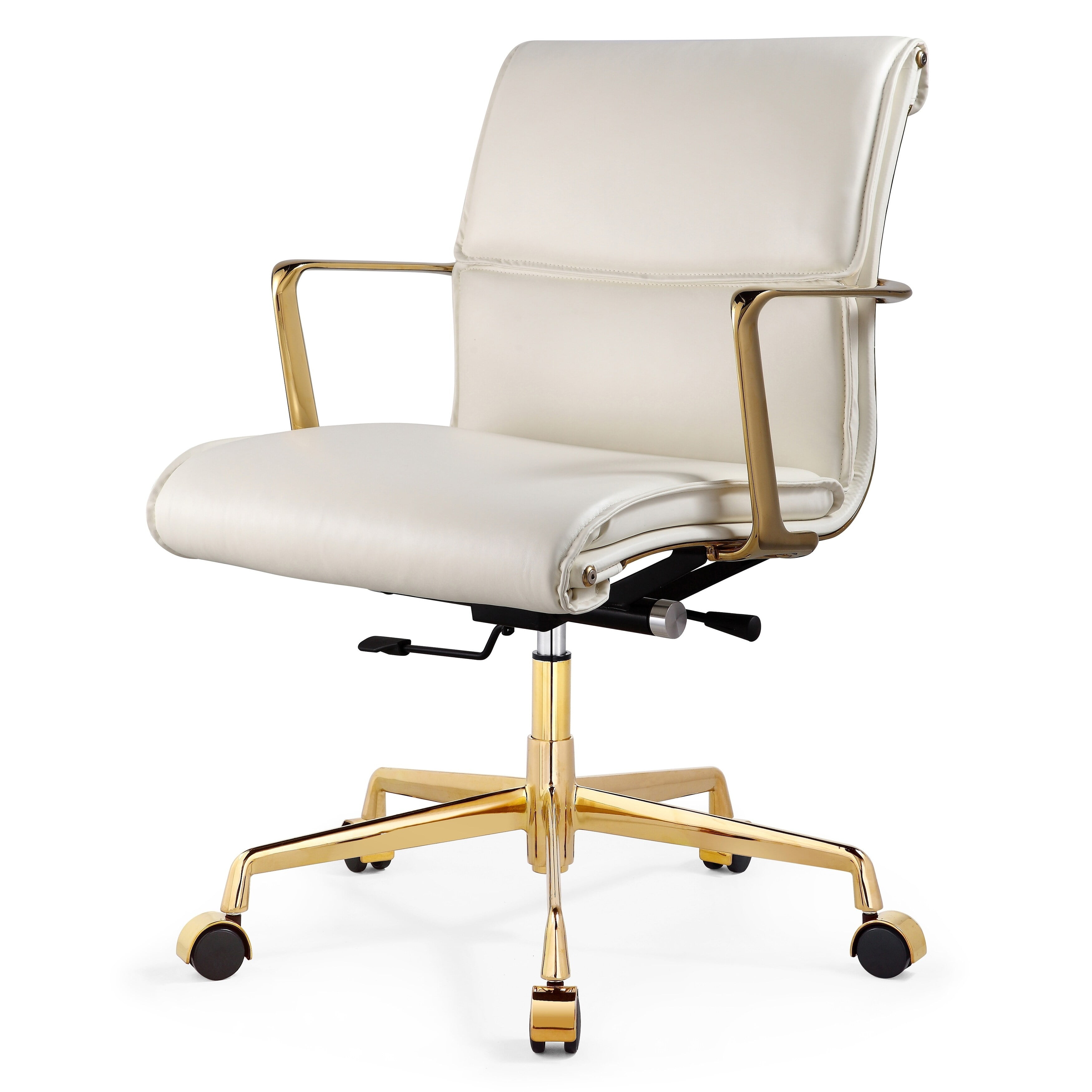 Meelano M347 Office Chair in Italian Leather