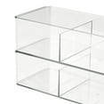 thumbnail image 6 of 3-Slot Storage Organizer Bin by Simply Tidy - Clear Plastic Craft & Office Supply Organizer for Small Items – Compatible with Lexington Carts - 1 Pack, 6 of 6