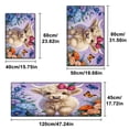 thumbnail image 4 of YIMEIS Highland cows among flowers Floral rug Soft Non-slip 2Pcs Flannel Mat and Kitchen Rugs,16''x24'' & 17''x47'',for Bathroom Entryway Bedroom, 4 of 10