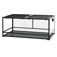 thumbnail image 3 of REPTI ZOO 90Gallon Reptile Large Terrarium Upgrade Glass Front Opening Tank Sliding Door with Screen Ventilation Reptile Terrarium About 48" x 24" x 18"(Knock-Down), 3 of 7