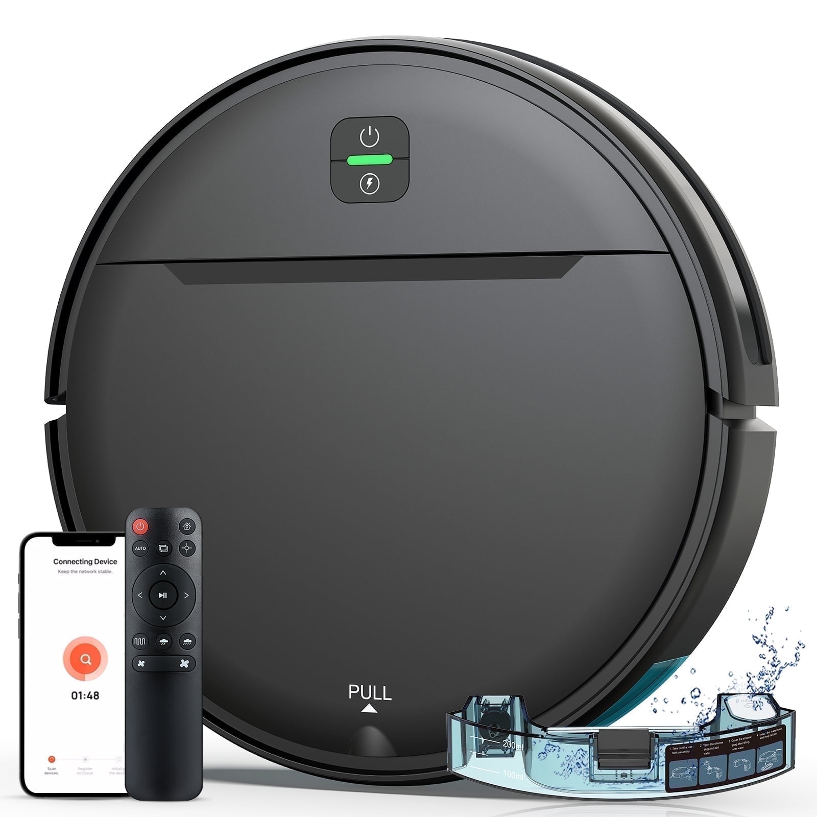 5/23迄セール【新品未使用品】Eufy RoboVac G30 Hybrid Eufy Robovac G30 Hybrid Robotic Vacuum Cleaner - Black for
