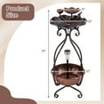 thumbnail image 2 of Gymax Solar Outdoor Bird Bath & Feeder Combo w/ Flower Planter Pedestal & Solar Lights Antique Bronze, 2 of 10