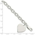 thumbnail image 3 of Sterling Silver Engraveable Heart Fancy Link Bracelet (7.25 X 18) Made In India qg1476-7.25, 3 of 5
