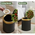 thumbnail image 6 of 2.6 Gal Dog Poop Trash Can Outside - Outdoor Poop Garbage Can - Small Pet Waste Container with Lid - Front Porch, Waste Bin for Bathroom, Bedroom, Office - Plant Styled Dog Poop Bucket - Grey, 6 of 9