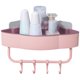 thumbnail image 3 of Estante de almacenamiento montado en la pared, baño, inodoro, esquina, ducha, estante, canasta de drenaje de cocina, con ganchos Eigraketly HA000958-04B*2, 3 of 6