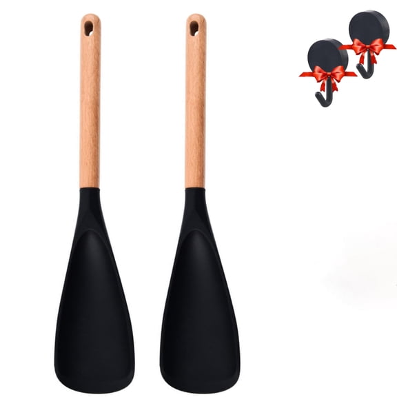 a Multifunction Spatula Cooking Spoon, Silicone Spoons for Cooking, 2 in 1 Multifunction Spatula Cooking Spoon, For Mixing, Scoop, And Scrape