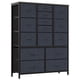 thumbnail image 1 of QinaQin Cómoda alta de 48 pulgadas con estructura metálica resistente, cubierta superior de madera y cajones de tela, organizador amplio para clóset, pasillo o sala, práctico y funcional, 1 of 8