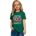 thumbnail image 4 of CAIXIA 100th School Days Shirt for Kids Happy 100 Days Short Sleeve Crewneck T-Shirt Boys Girls Preppy Uniform Funny Tee Tops,Dark Green, 4 of 7