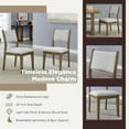 thumbnail image 6 of Roundhill Furniture Parker Upholstered Dining Chairs, Set of 2, Light Oak and Gray, 6 of 9