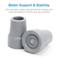 thumbnail image 4 of Crutches Padding for Adults, Replacement Crutch Pads, Padding for Walking Arm Crutches, Hand Grips, and Feet Caps, Fits Standard Aluminum Crutches 6 Pieces-Set, Gray, 4 of 7