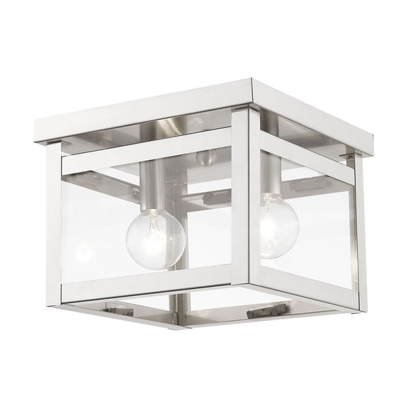 Livex Lighting Milford Ceiling Mount in Brushed Nickel