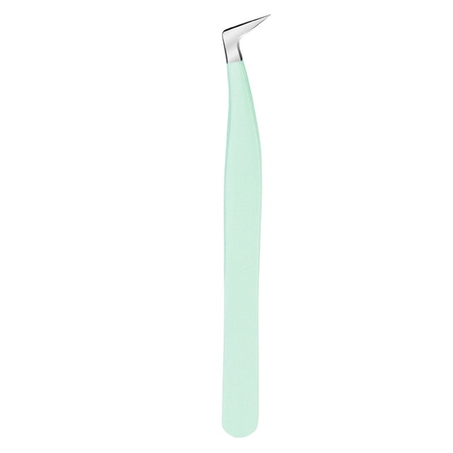 False Eyelash Tweezers Stainless Steel Precision Clamp for Single Cluster And Hair False Eyelashes Rust-Proof Makeup Tool for Beginners And Professionals