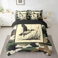 thumbnail image 2 of Manfei Vintage Camouflage 7-Piece Twin Bedding Sets,Mallard Duck Bedding Comforter Set,Beige Green Camo Sheet Sets For Men Women,Ultra Soft Home Decor Reversible, 2 of 8