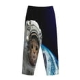 thumbnail image 5 of Haiem Cat Astronaut Women's Pajama Pants Ultra Lightweight Pjs Bottoms Sleepwear Bottom Pants With Pocket Drawstring-XX-Large, 5 of 9