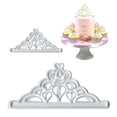 thumbnail image 1 of Juego de cortadores de galletas de corona, 2 uds., cortador de corona y corona de princesa, molde para decoración de magdalenas, molde para pasta de goma, 1 of 5