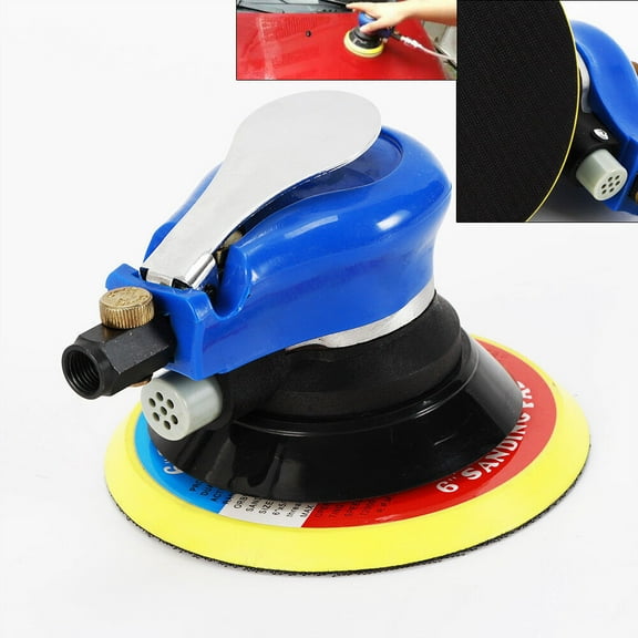 6Inch Palm Air Sander Random Orbital Auto Body Orbit DA Sander Tools 10000 RPM 6*5.1*4.1" for Rust Removal, Sanding and Fine Polishing of Iron