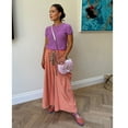 thumbnail image 3 of PUWEI Women's Striped Wide Leg Pants Loose Fit Drawstring Waist Casual Palazzo with Pockets, 3 of 7